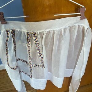 Vintage Sheer White Apron
